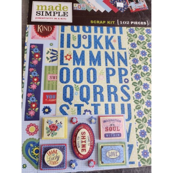 Marcella by K Scrapbook Kit Made Simple Floral 3D Stickers 102 Pieces NEW #51 - Picture 5 of 9